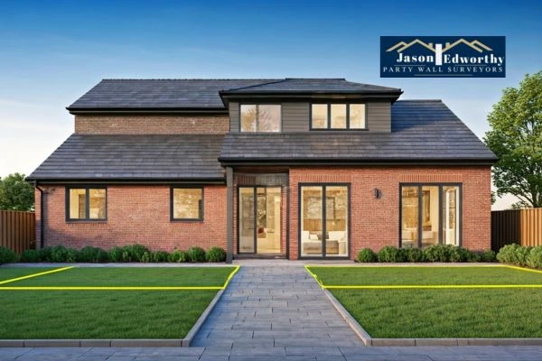 Home extension focusing on boundary line Witham