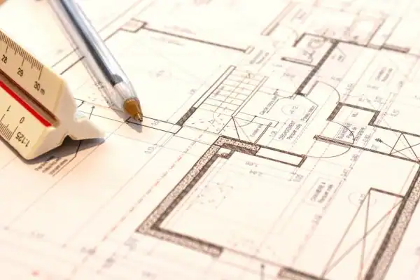 Image of architect Witham drawings