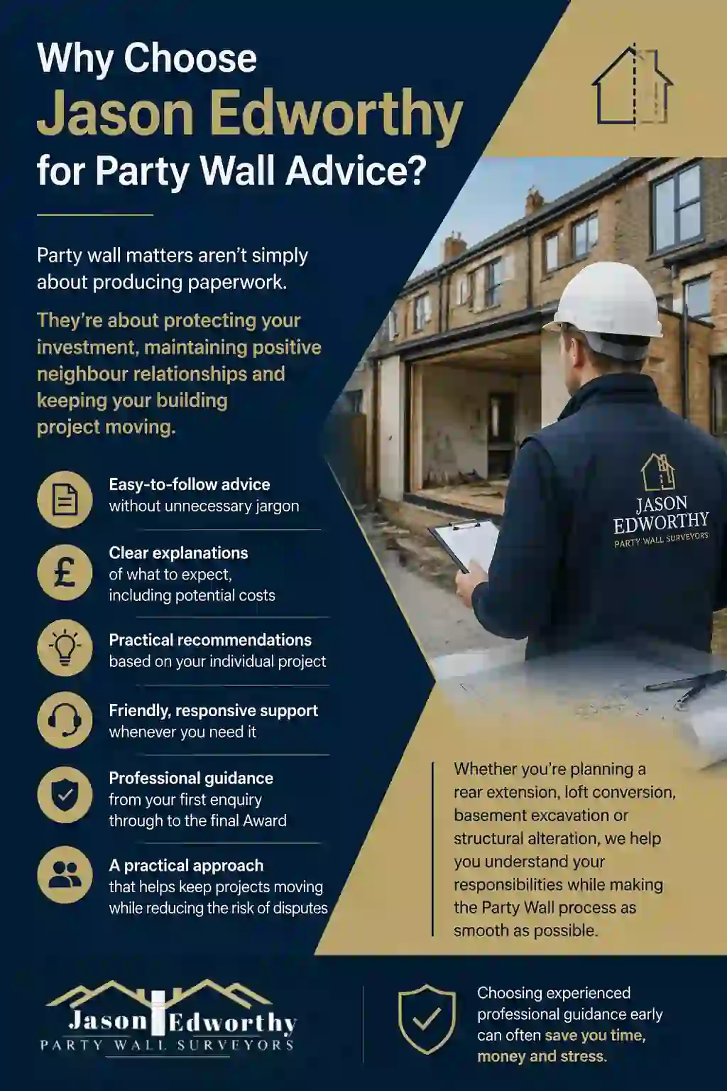 Why Choose Jason Edworthy for Party Wall Advice Witham?